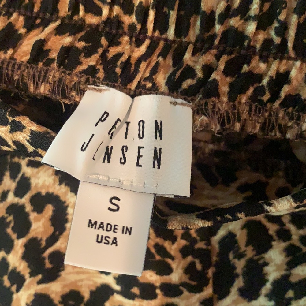 Leopard Print Side Split Pull On Pants - image 4